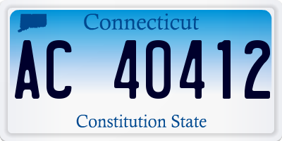 CT license plate AC40412