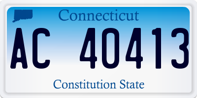 CT license plate AC40413