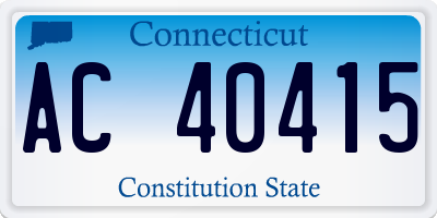 CT license plate AC40415