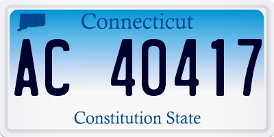 CT license plate AC40417