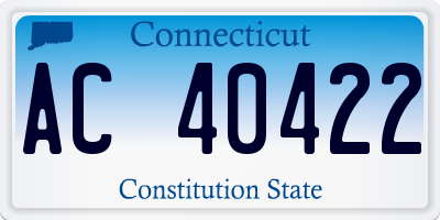 CT license plate AC40422