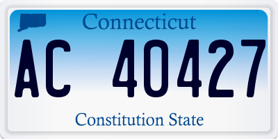 CT license plate AC40427