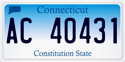 CT license plate AC40431