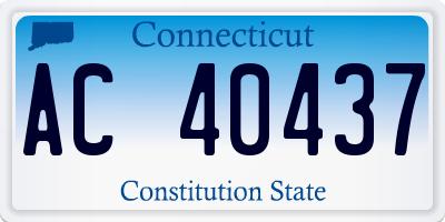 CT license plate AC40437