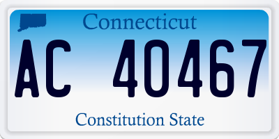 CT license plate AC40467