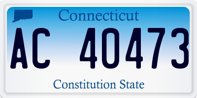 CT license plate AC40473