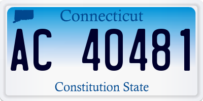 CT license plate AC40481