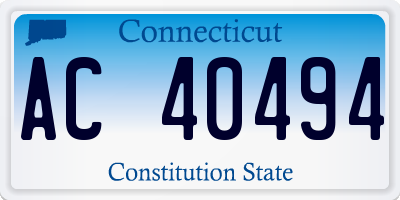 CT license plate AC40494