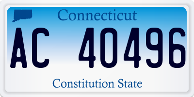 CT license plate AC40496