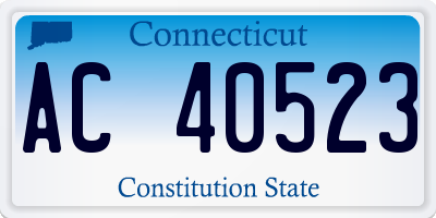 CT license plate AC40523