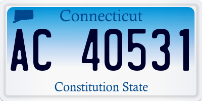 CT license plate AC40531
