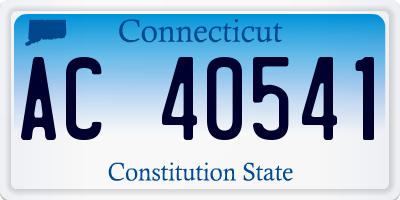 CT license plate AC40541