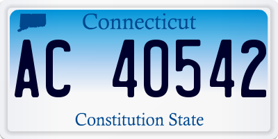 CT license plate AC40542
