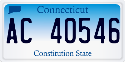 CT license plate AC40546