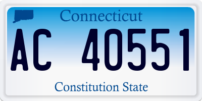 CT license plate AC40551