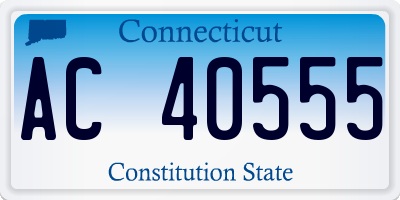 CT license plate AC40555