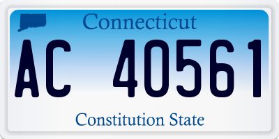CT license plate AC40561