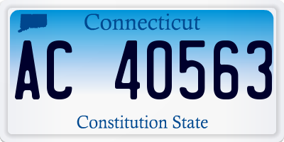 CT license plate AC40563