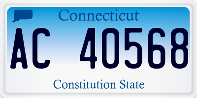 CT license plate AC40568