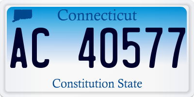 CT license plate AC40577