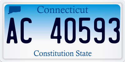 CT license plate AC40593