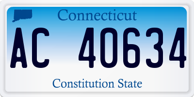 CT license plate AC40634