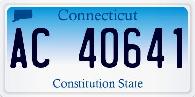 CT license plate AC40641