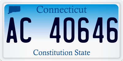 CT license plate AC40646