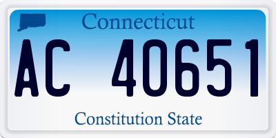 CT license plate AC40651