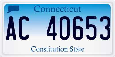 CT license plate AC40653