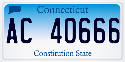 CT license plate AC40666