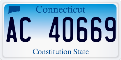 CT license plate AC40669