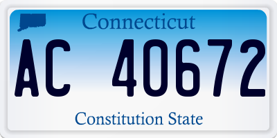 CT license plate AC40672