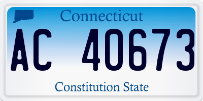 CT license plate AC40673