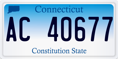 CT license plate AC40677