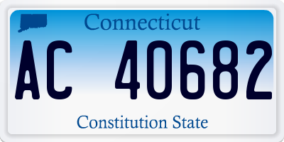 CT license plate AC40682