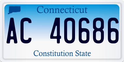 CT license plate AC40686