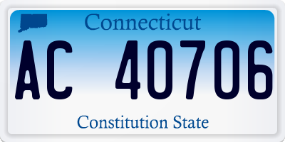 CT license plate AC40706