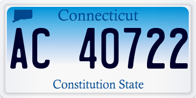 CT license plate AC40722