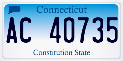 CT license plate AC40735