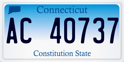 CT license plate AC40737