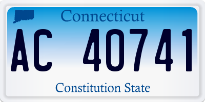 CT license plate AC40741