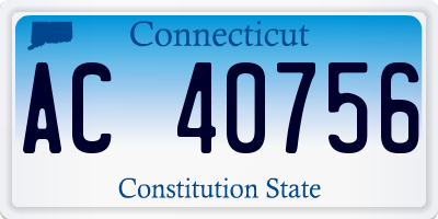 CT license plate AC40756