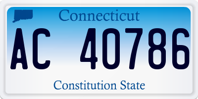 CT license plate AC40786