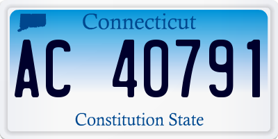 CT license plate AC40791