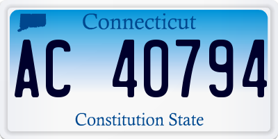 CT license plate AC40794