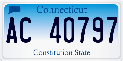 CT license plate AC40797