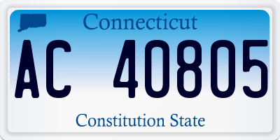 CT license plate AC40805