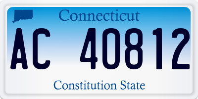 CT license plate AC40812