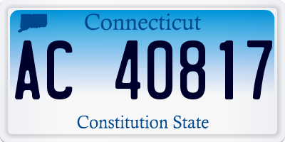 CT license plate AC40817